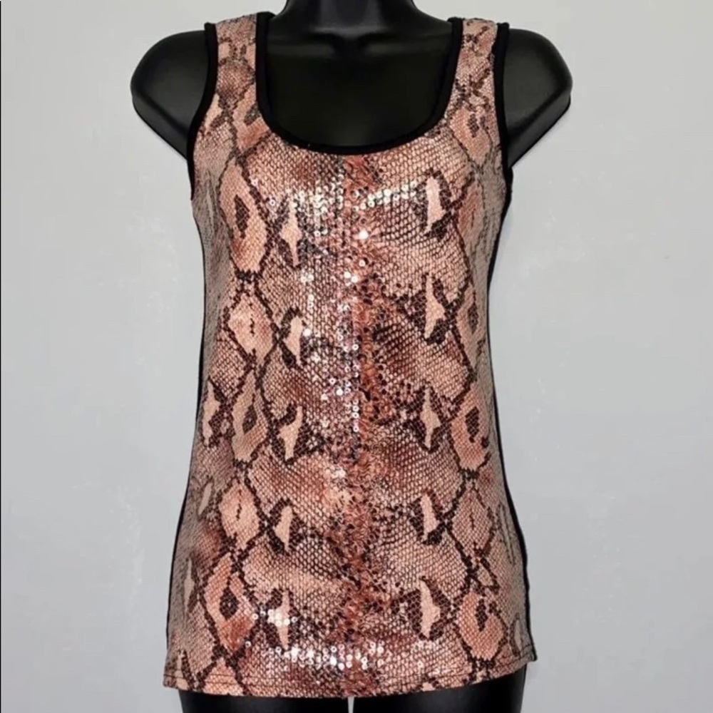 Esti Couture Women’s Sleeveless Snake Print Too Size Small